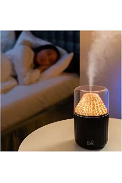 OEM Volcano aromatherapy diffuser, with LED color change, air humidifier, Type-C power supply, 14 cm