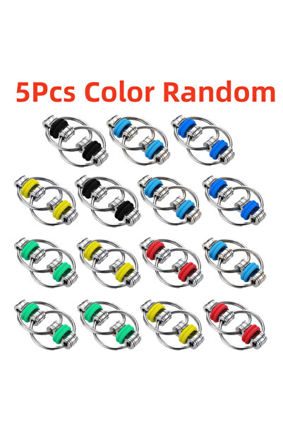 Choice 5 قطع من حلقات المفاتيح المعدنية الملونة بشكل عشوائي، لعبة إبداعية لتخ...