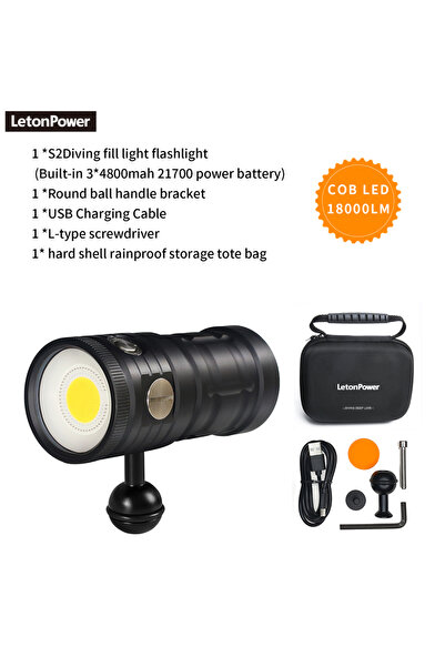 Choice مصباح توربو إس الاحترافي تحت الماء 4*120*120 36Core ضوء تصوير عالي اللومن للغوص