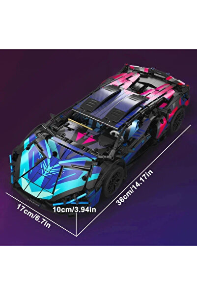 Choice no original box 1314PCS Technical 1 14 Scale Cyberpunk Racing Car Mechanical Building Blocks Model S
