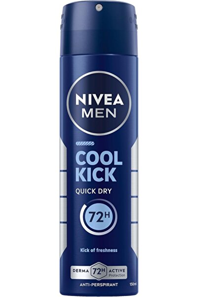 NIVEA MEN Deodorant Spray, provides 48 hours of protection, Cool Kick scent Refreshing, 3 x 150 ml,