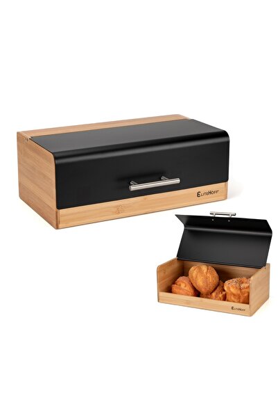 Other CHLEBAK BAMBUSOWY POJEMNIK NA PIECZYWO E-6067 CZARNY