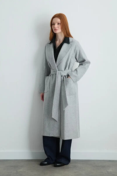 Gusto Classic Wool Coat - Gray