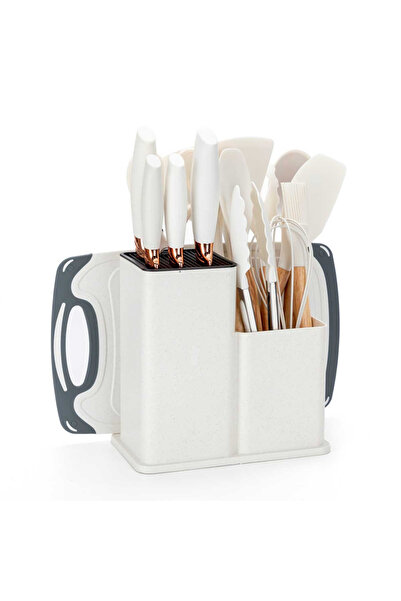 Other ZESTAW 19 ELEM. NOŻY I PRZYBORÓW KUCHENNYCH W STOJAKU E-6071