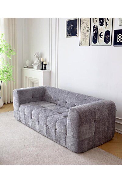 JOJO HOME Canapea Elysium, HD Foam, L x l x h: 200 x 96 x 74cm, Gri