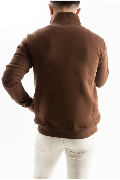 grand coco Ανδρικό μπουφάν 3 Thread Sh επένδυση fleece υφασμάτινο καφέ