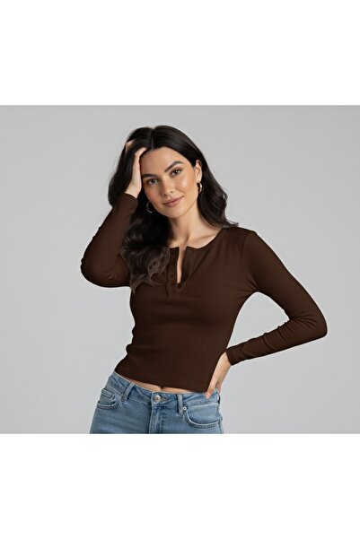 salome butik Combed Cotton Buttoned Bodysuit