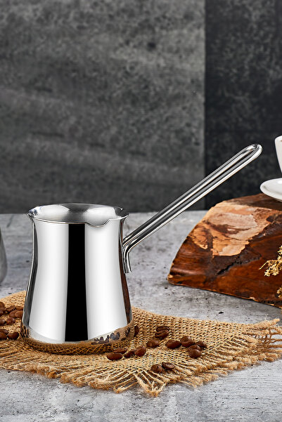 PoloChef Mocca Paslanmaz Çelik Cezve ve Sütlük 850 ml 4-6 kişilik