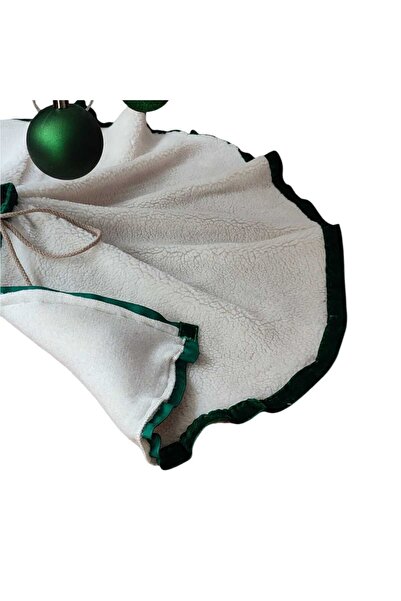 MODA NUR Christmas Tree Underlay Cover, Pine Tree Foot Carpet Cover, Off-White Color, Plush 80 cm