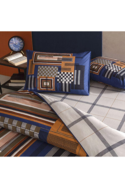 Taç Young Fashion Ranforce Single Bedding Set Ravix Navy Blue