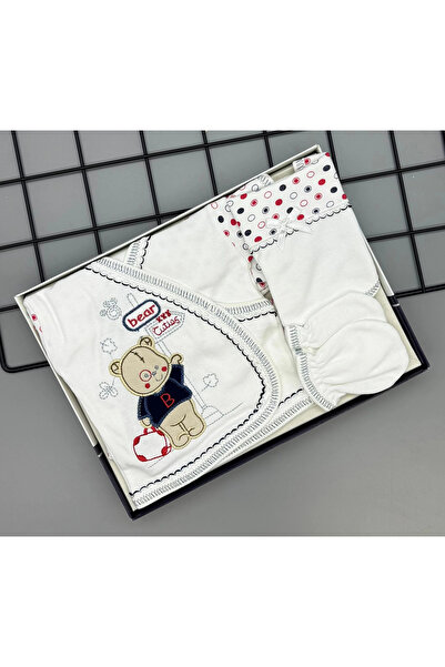 Bombinoo 5-Piece Polka Dot Printed Hospital Discharge Set with Booties Gift