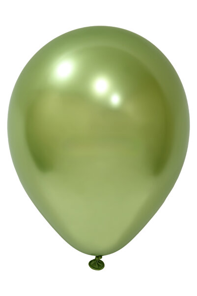 Cansüs 15-Piece 12-Inch Chrome Balloon Set Green - Metallic Shiny Party and Decor Balloons