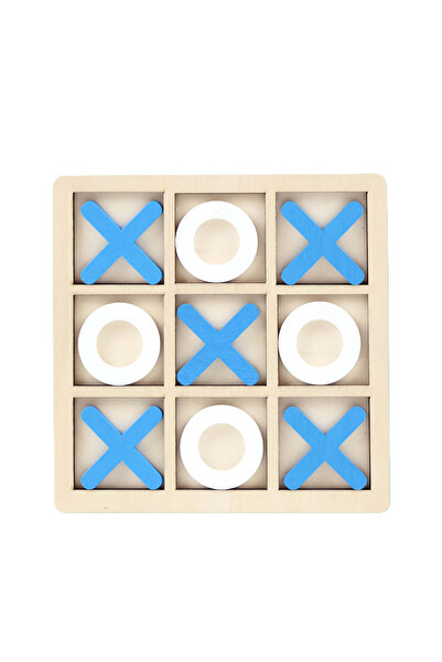 Montessori Tic Tac Toe Toy, Educational, Interactive, Wooden, X And ​​O, 9 Pieces, White