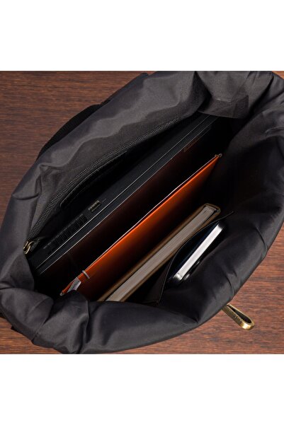 Other Leather backpack for a 15.6 laptop, large A4 business, roomy, black, Beltimore