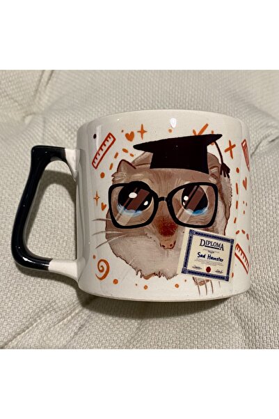 westartic هامستر حزين وحزين - مهنة: خريج غير موظف (خريج غير موظف) كوب/كأس