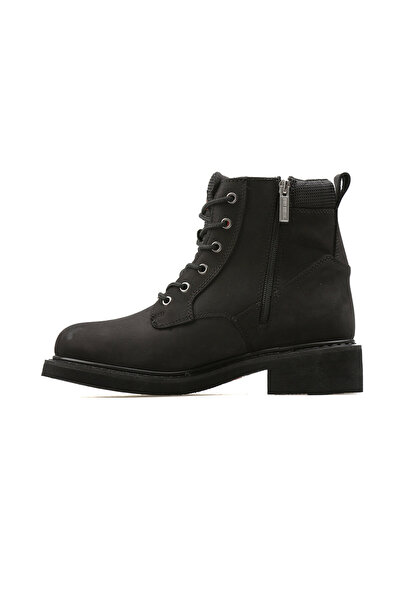 Harley Davidson Μαύρα ανδρικά μποτάκια 025M100128-Black-Nubuck