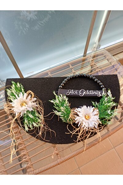 Okaliptus Tasarım Набір для вхідних дверей з чорними намистинами