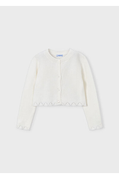 MAYORAL Girl's Knitted Cardigan Ecru 4312