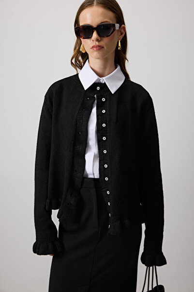 Touché Privé Frill Knitted Cardigan