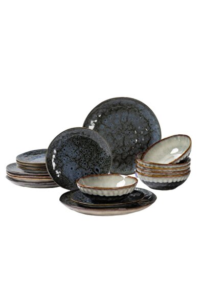 Other KOMPLET OBIADOWY OMBRES DLA 6 OSÓB 18 ELEM. NAVY GREY