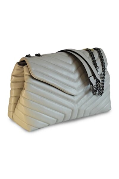 ALLURE - Geantă de damă London bej 35x21x14cm piele ecologică