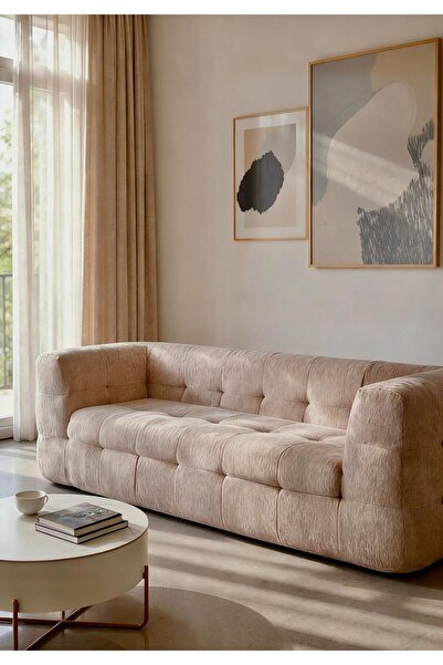 JOJO HOME Canapea Elysium, HD Foam, L x l x h: 200 x 96 x 74cm, Bej