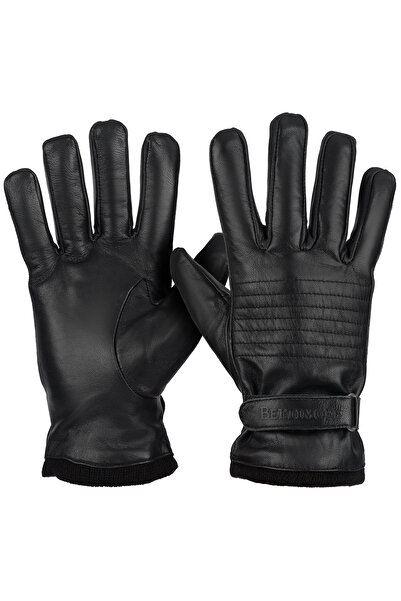 Other Men's leather gloves, fleece, classic, five-finger, warm, BELTIMORE