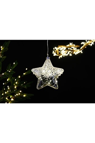 OEM Decoratiune Glass stea 10 LED-uri cu lumina calda, Hoff, alimentare bater...