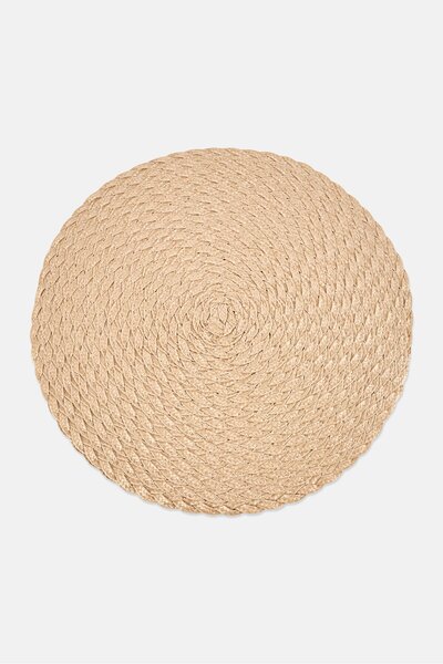 BEBEHOME طقم مفارش طاولة مستديرة من 4 قطع، ذهبي