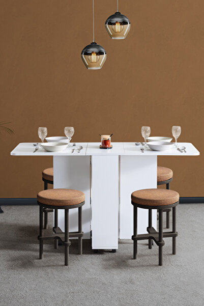 Setay Blesk Mio Katlanabilir Tekerlekli Çok Amaçlı Yemek Masası – Raflı ve Portatif Tasarım