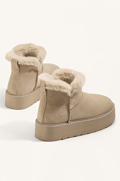 Oysho Leather platform boot