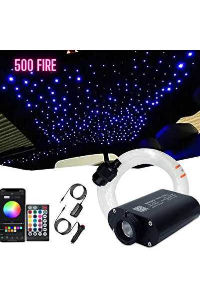 Taggo Kit de fibră optică pentru tavan Starry Sky, RGBW 16W, telecomandă, 500 de fire