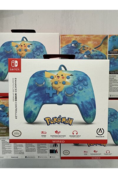 Powera Nintendo Switch için geliştirilmiş kablolu Controller – Tie Dye Pikachu
