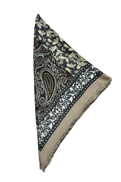 Nish&Chic Patterned Shawl with Tassels at the End