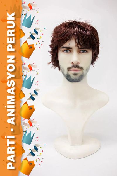 KONAK PERUK ПАРТИ / АНИМАЦИЯ / ТЕАТРАЛНА ПЕРУКА - КЪСА ЧЕРВЕНА