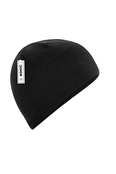 RONIC Active wool hat with fleece ear lining, unisex, black, one size fits all