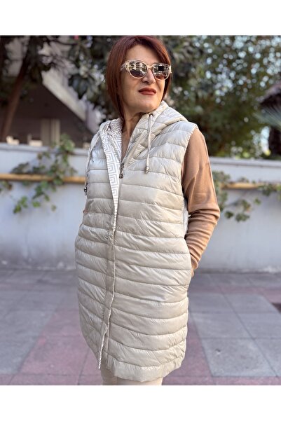 DenizEge Italian Double-Sided Vest Beige