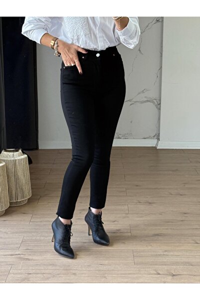 X-Young جينز ليكرا عالي الخصر باللون الأسود