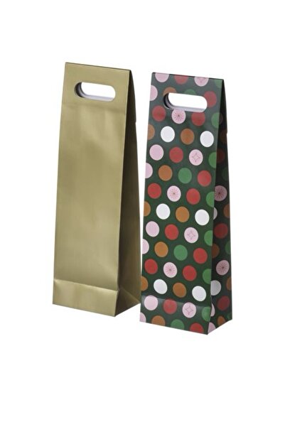 IKEA Τσάντα δώρου Winterfınt, πολύχρωμη, 13x41cm 2τμχ