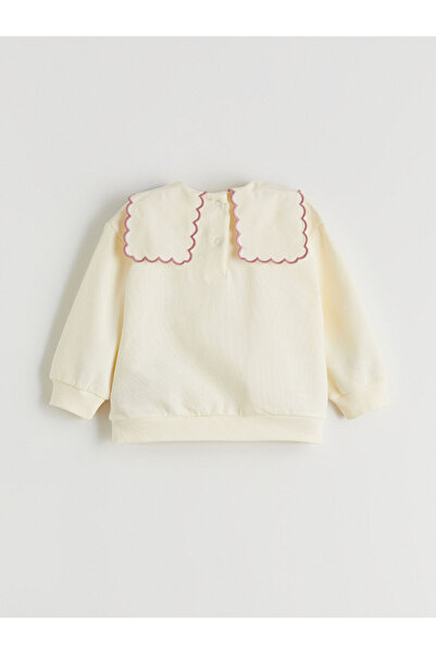 LC Waikiki Ecru Crew Neck Strap Baby Girl Blouse and Pants 2-Piece Set