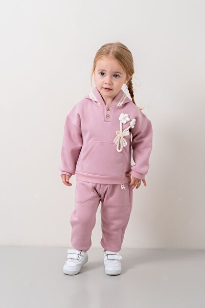 JNF kids Baby Girl & Child Three-String Hooded 2-Piece Set