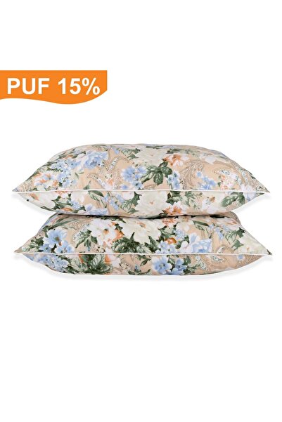 Pernador Set of 2 pillows with 15% goose down and feather, 50x70 cm, Blue Flowers