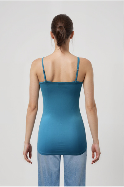 WESTMARK LONDON Blue V-Neck Rope Strap Women's Top Edith