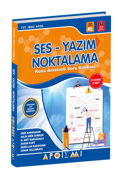Apotemi Yayınları TYT KPSS MSÜ Ses Yazım Noktalama Konu Anlatımlı Soru Bankas...