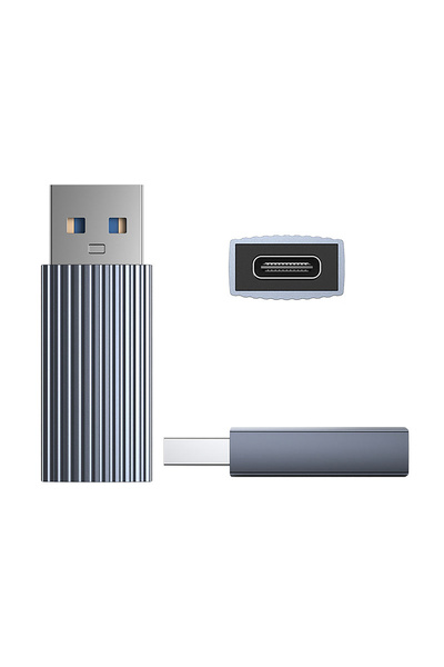Other Adapter AH-AC10 przejściówka USB-C na USB-A - szary