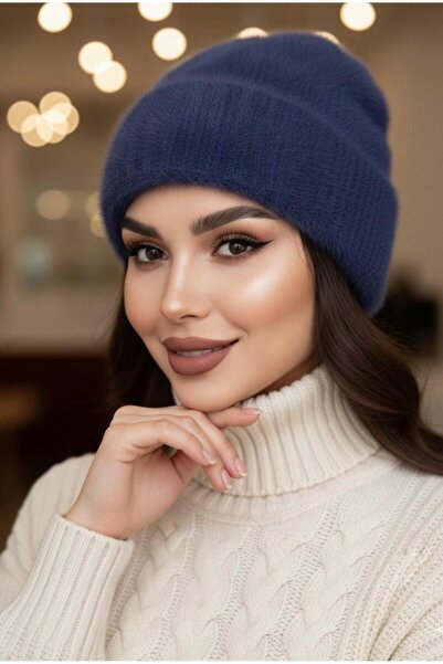Goldmine Жіноча м'яка шапка з хутром, синя