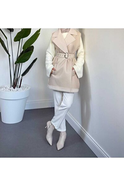 TESETTÜR AKBAŞ İçi Kürklü Suni Deri Yelek