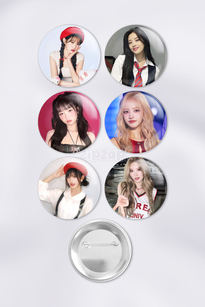 ZipZap IVE Çanta Süsü Rozet İğneli Buton Rozet Seti (6 ADET) Wonyoung Yujin R...