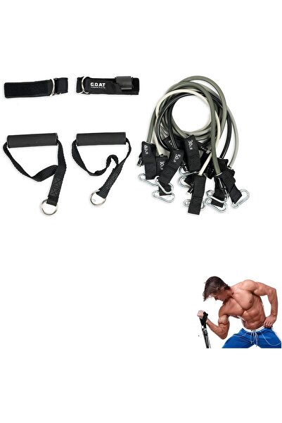 Goat أشرطة المقاومة بمقابض مع مرساة الباب وأشرطة الكاحل، أنابيب تمرين G.O.A.T...