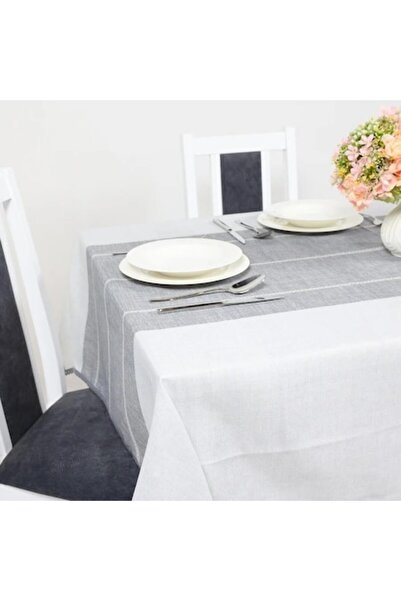 OEM Vega tablecloth, cotton + polyester, gray, 135 x 220 cm